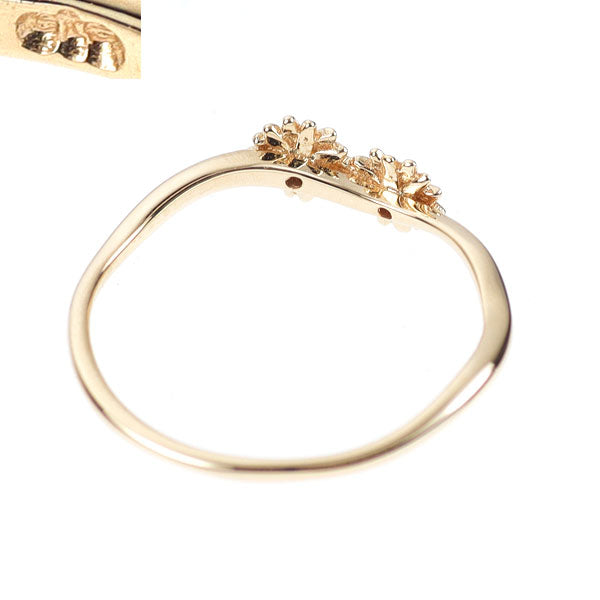 エテ/ete K10YG アメジスト ペリドット リング フラワー