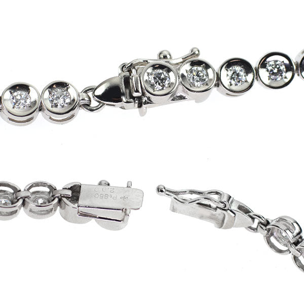 Pt850 ダイヤモンド ブレスレット 2.00ct テニス