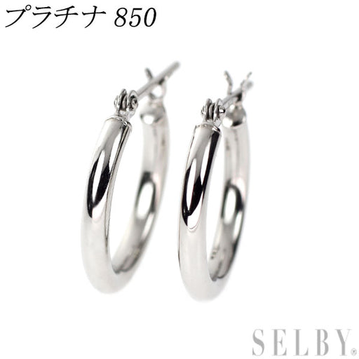 Pt850 フープ ピアス — セルビーオンラインストア