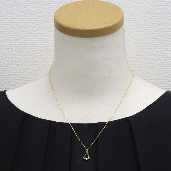 オデュース4℃ K18YG ダイヤモンド ペンダントネックレス