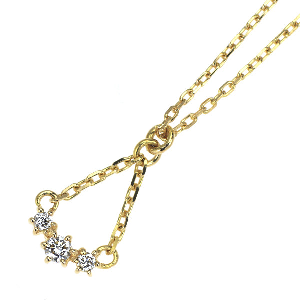 オデュース4℃ K18YG ダイヤモンド ペンダントネックレス