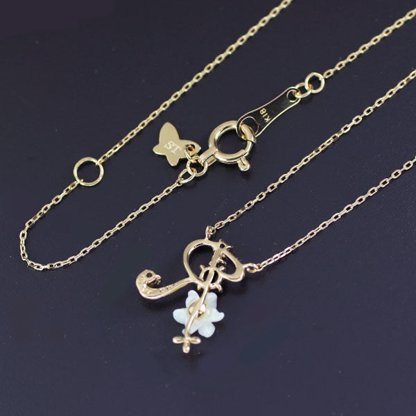 サマンサティアラ K18YG シェル/オニキス ダイヤモンド キュービック