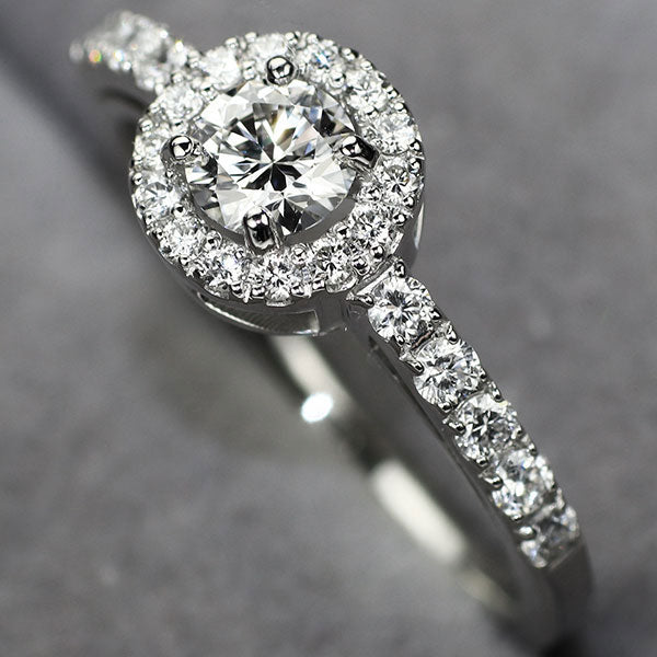Pt950 ダイヤモンド リング 0.34ct D FL 3EX D0.32ct