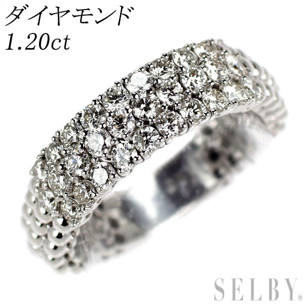K18WG ダイヤモンド リング 1.20ct