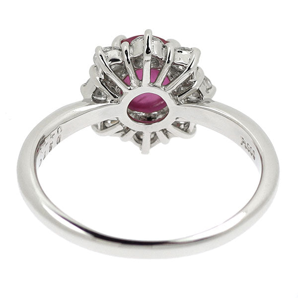 Pt900 スタールビー ダイヤモンド リング 1.40ct D0.50ct