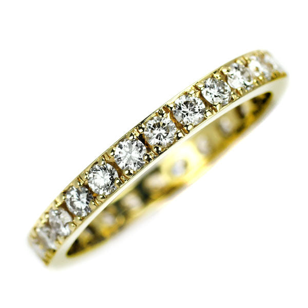 K18YG ダイヤモンド リング 1.04ct フルエタニティ