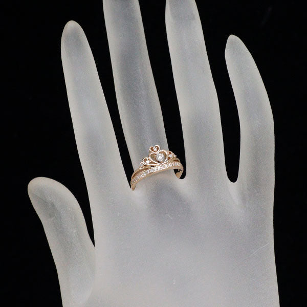 K18PG ダイヤモンド リング 0.28ct ティアラ
