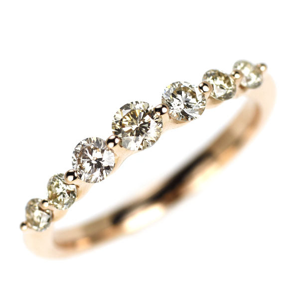 K18PG ダイヤモンド リング 0.40ct 一文字