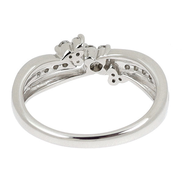 Pt900 H＆C ダイヤモンド リング 0.27ct フラワー