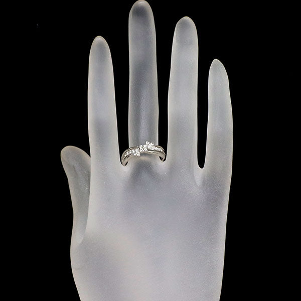 Pt900 H＆C ダイヤモンド リング 0.27ct フラワー