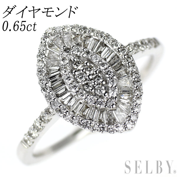 K18WG ダイヤモンド リング 0.65ct