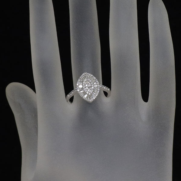 K18WG ダイヤモンド リング 0.65ct