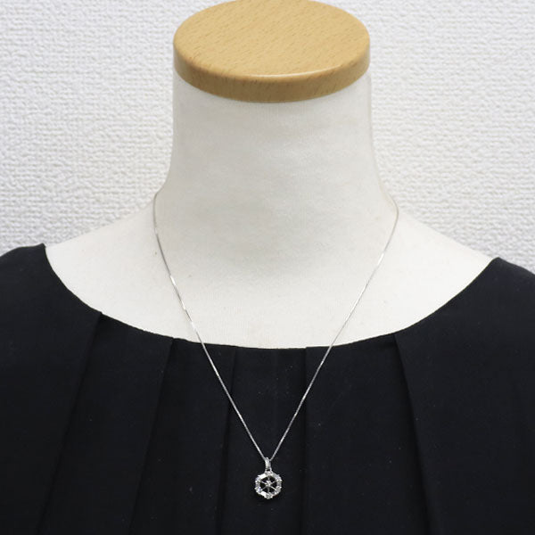 K18WG ダイヤモンド ペンダントネックレス 0.70ct