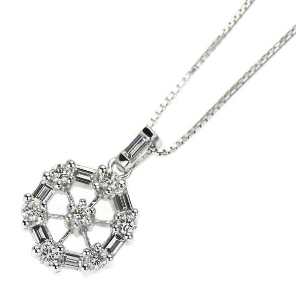 K18WG ダイヤモンド ペンダントネックレス 0.70ct