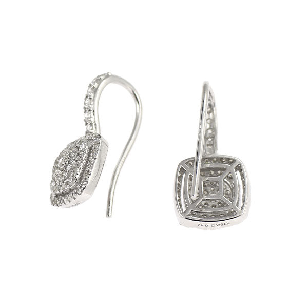 K18WG ダイヤモンド ピアス 0.80ct