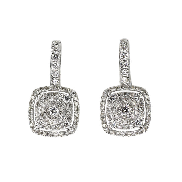 K18WG ダイヤモンド ピアス 0.80ct