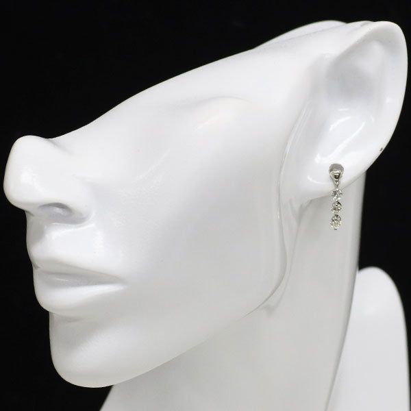 Pt900 ハートシェイプ ダイヤモンド ピアス 0.68ct