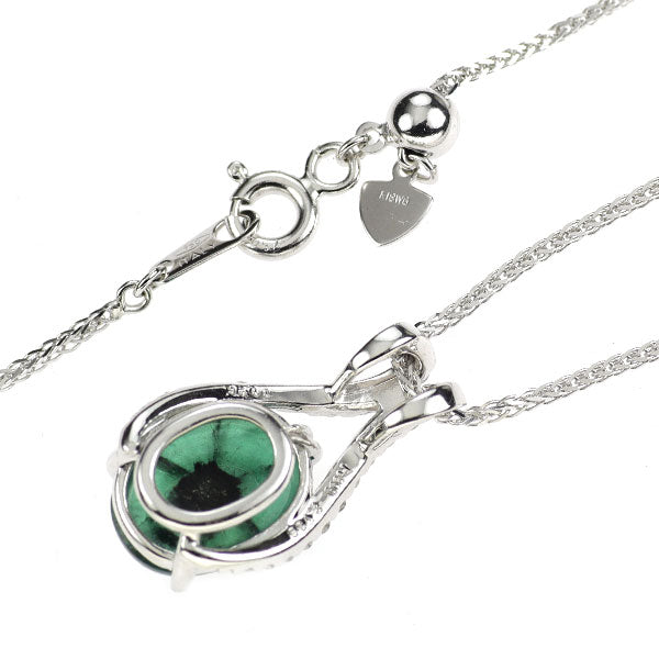 希少 Pt900/ K18WG トラピッチェ エメラルド ダイヤモンド ペンダントネックレス 2.736ct D0.26ct