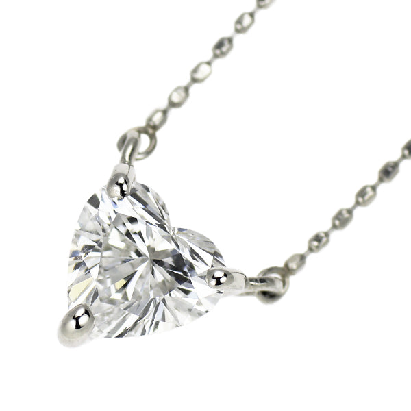 Pt900/ Pt850 ハートシェイプ ダイヤモンド ペンダントネックレス 0.382ct