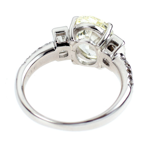 Pt900 オーバル ダイヤモンド リング 3.022ct LY VS2 D1.002ct