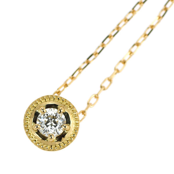 フェスタリア K18YG ダイヤモンド ルビー ペンダントネックレス 0.088ct リバーシブル