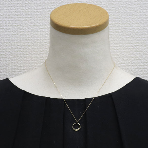 カナル4℃ K10PG ダイヤモンド ペンダントネックレス