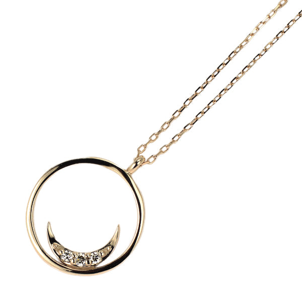 カナル4℃ K10PG ダイヤモンド ペンダントネックレス