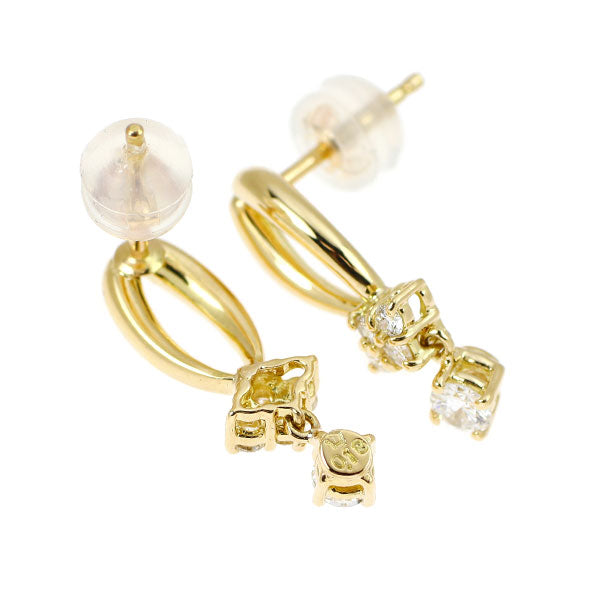 星の砂 K18YG ダイヤモンド ピアス 0.36ct