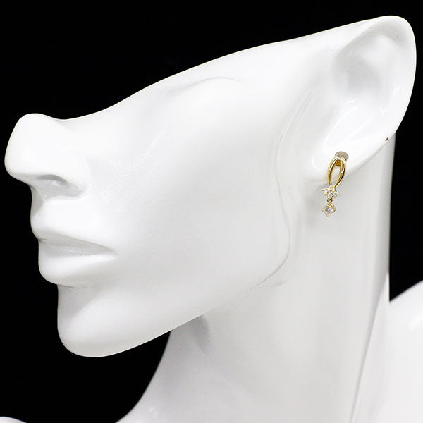星の砂 K18YG ダイヤモンド ピアス 0.36ct