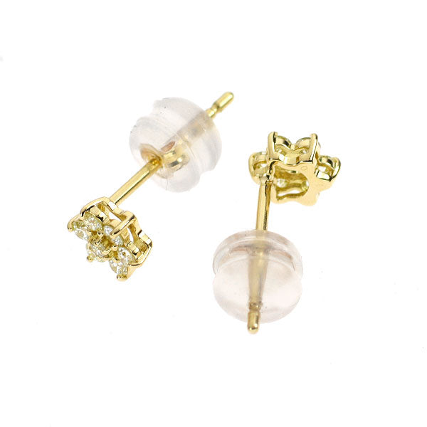 K18YG ダイヤモンド ピアス 0.20ct フラワー