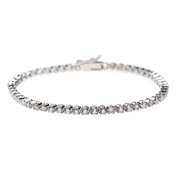 K18WG ダイヤモンド テニス ブレスレット 3.00ct