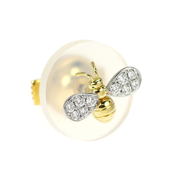ギメル K18YG/Pt950 ダイヤモンド ピンブローチ 0.144ct ミツバチ 《セルビー銀座店》【中古】