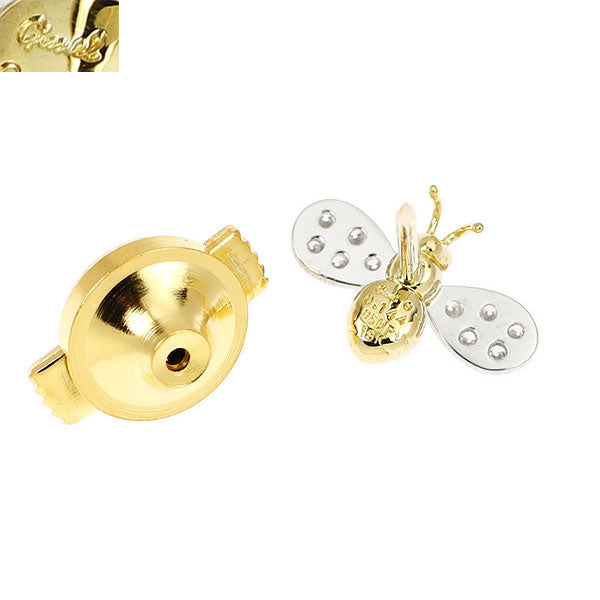 ギメル K18YG/Pt950 ダイヤモンド ピンブローチ 0.144ct ミツバチ 《セルビー銀座店》【中古】