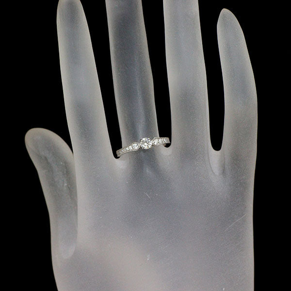 Pt900 ダイヤモンド リング 0.237ct E VS2 D0.12ct