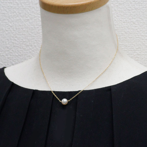 ミキモト K18YG/K14YG アコヤ 真珠/パール ペンダントネックレス 径約