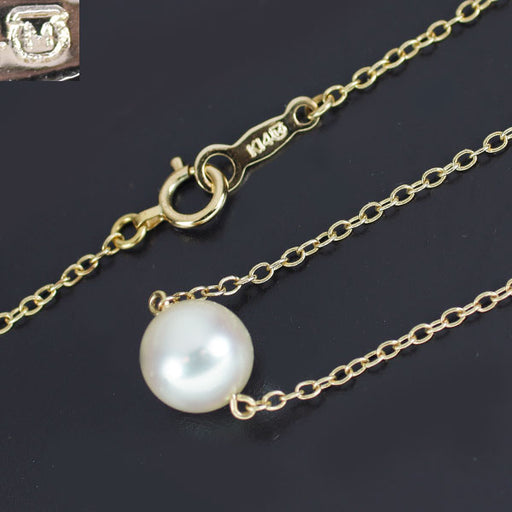 ミキモト K18YG/K14YG アコヤ 真珠/パール ペンダントネックレス 径約