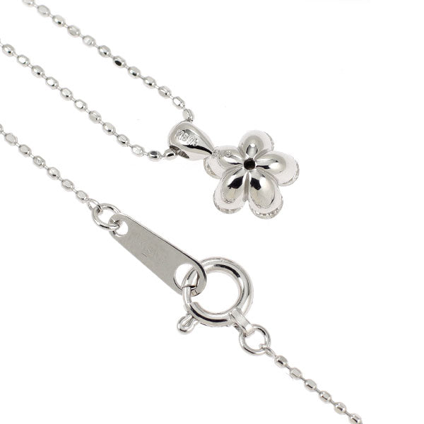 K18WG ダイヤモンド ペンダントネックレス 0.30ct フラワー