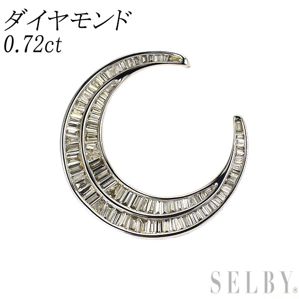 再入荷☆人気の特大ホースシュー　K18WG 天然ダイヤモンドペンダントトップ　月 再入荷☆人気の特大ホースシュー K18WG 天然ダイヤモンドペンダント