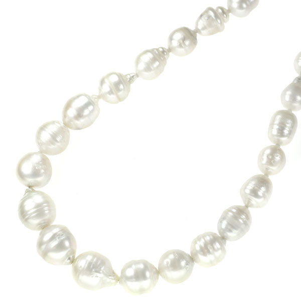 SV 白蝶バロック 真珠 ネックレス 径約8.4-14.1mm