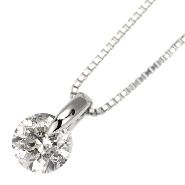 Pt900/ Pt850 ダイヤモンド ペンダントネックレス 1.017ct 一点留め