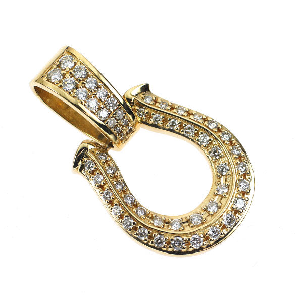 K18YG ダイヤモンド ペンダントトップ 1.00ct 馬蹄