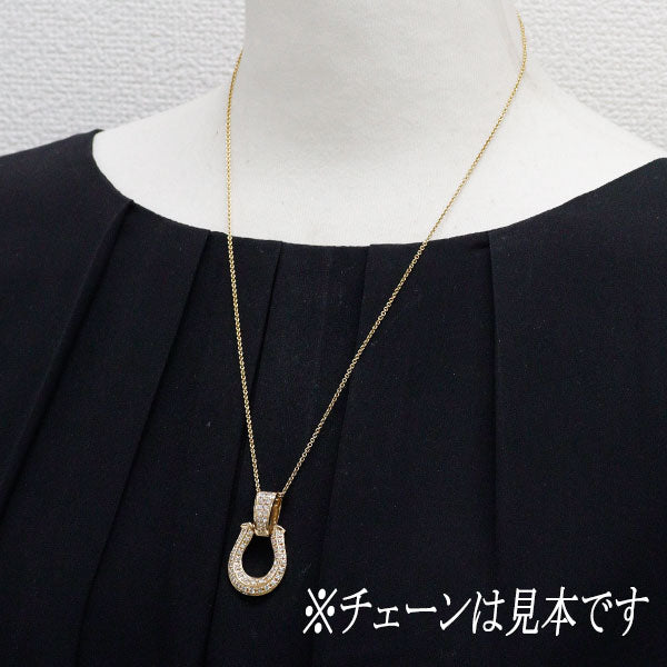 K18YG ダイヤモンド ペンダントトップ 1.00ct 馬蹄