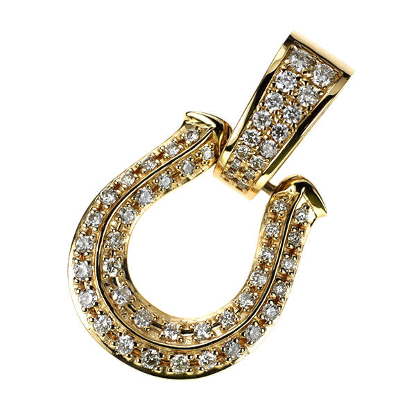 K18YG ダイヤモンド ペンダントトップ 1.00ct 馬蹄