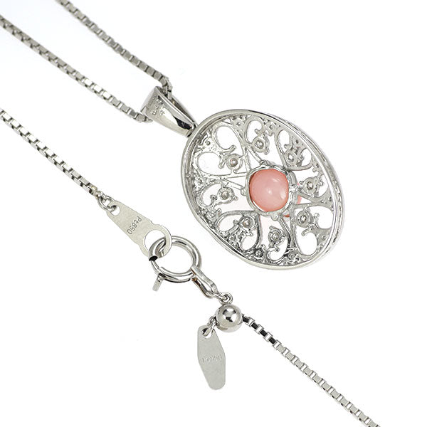 Pt900/Pt850 コンクパール ダイヤモンド ペンダントネックレス 1.41ct D0.32ct 希少