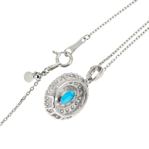 Pt950/Pt850 ヘミモーファイト ダイヤモンド ペンダントネックレス 1.465ct 0.65ct