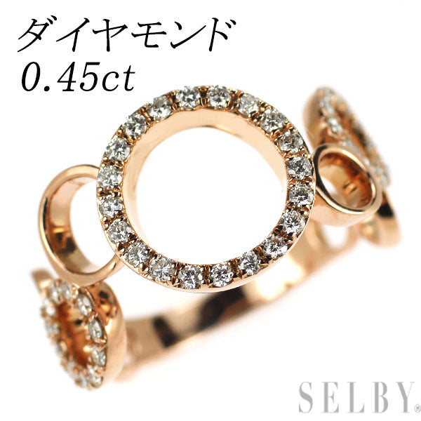 K18PG ダイヤモンド リング 0.45ct