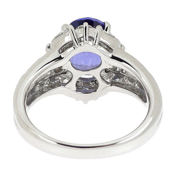 Pt900 タンザナイト ダイヤモンド リング 3.288ct D0.82ct