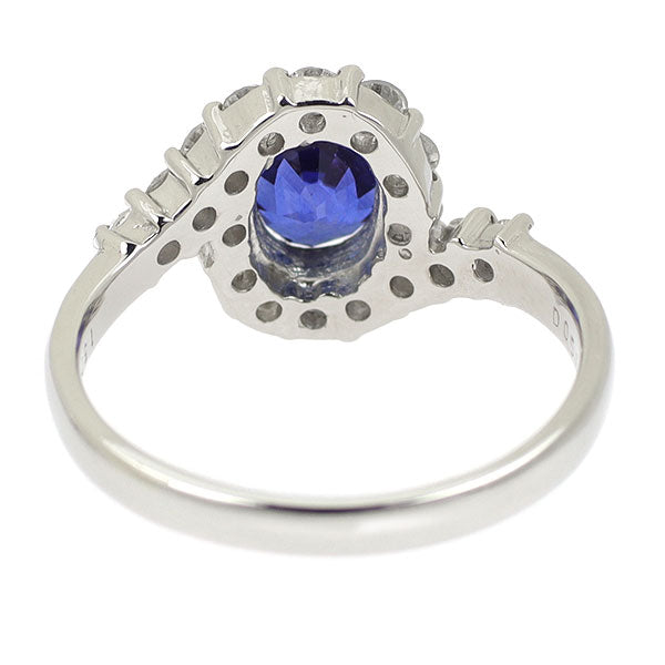 Pt900 サファイア ダイヤモンド リング 1.50ct D0.54ct