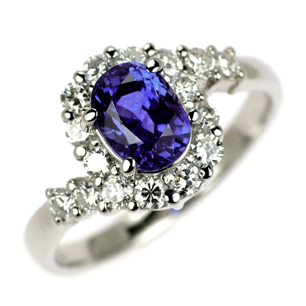 Pt900 サファイア ダイヤモンド リング 1.50ct D0.54ct