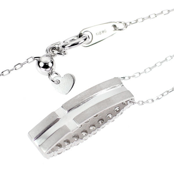 K18WG ダイヤモンド ペンダントネックレス 0.50ct リバーシブル